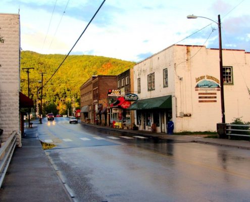 Just out of frame to the left is the welcoming Spring Creek Tavern and Inn