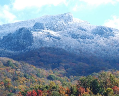 Even on otherwise temperate days, Grandfather can be frigid and frosty